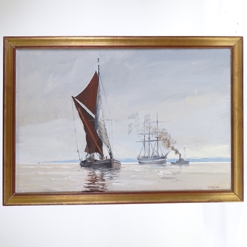 1324 - John Cotgrove, oil on board, seascape, 20