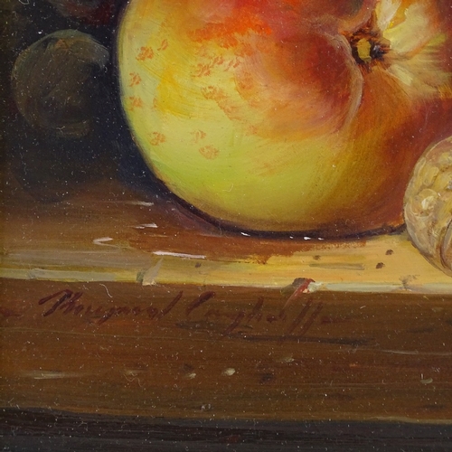 1336 - Raymond Campbell, oil on board, still life fruit and glass, signed, 10