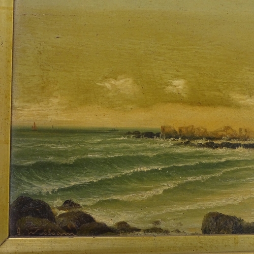 1337 - Williams, pair of 19th century oils on board, coastal scenes, signed, 9