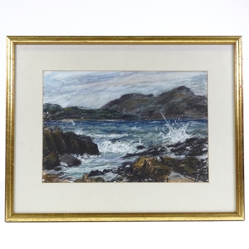 1361 - Tom Llewellyn Phillips, 4 coloured pastels, shore scenes