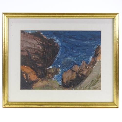 1361 - Tom Llewellyn Phillips, 4 coloured pastels, shore scenes