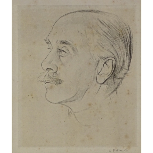 1368 - William Rothenstein, 3 lithographs, head portraits, all signed in  pencil, image 6.5