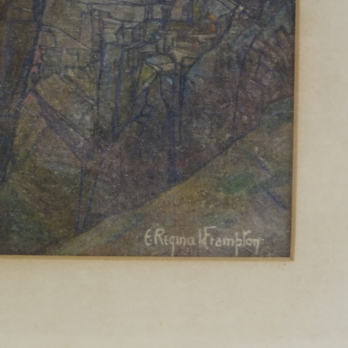 1372 - Edward Reginald Frampton (1872 - 1923), lithograph, view of Sark, signed, 17.5