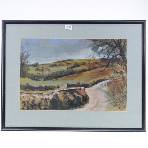 1377 - Helmuth Weissenborn (1898 - 1982), coloured pastels, landscape, signed, 14