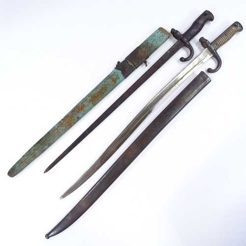 112 - 2 Victorian bayonets and scabbards