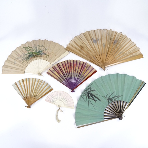 160 - A group of mainly early 20th century fans (6)