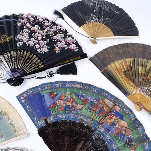 161 - A group of late 19th/early 20th century fans (6)