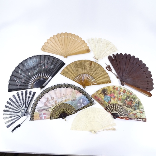 162 - A group of mainly early 20th century fans (9)