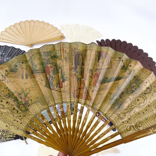 162 - A group of mainly early 20th century fans (9)