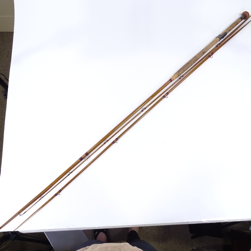 164 - A Grant Vibration 16' spliced salmon fishing rod, circa 1920