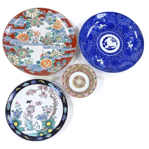 169 - 4 Chinese porcelain plates, largest 30cm diameter