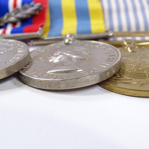 196 - A group of 7 Second War and Korean War medals, to CH Taylor 22535192 Royal Artillery, with Army Serv... 