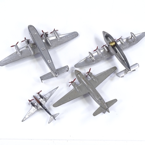 209 - 4 Dinky Meccano aircraft; York, Viking, Flying Boat, and Light Racer, largest 16cm wingspan (4)