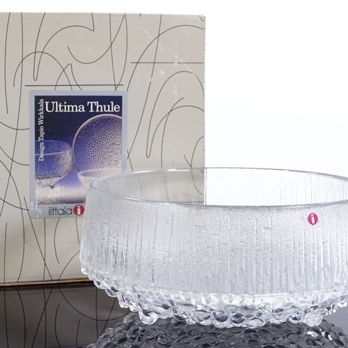 92 - Iittala Finland, an Ultima Thule glass bowl designed by Tapio Wirkkala, boxed and unused, diameter 1... 