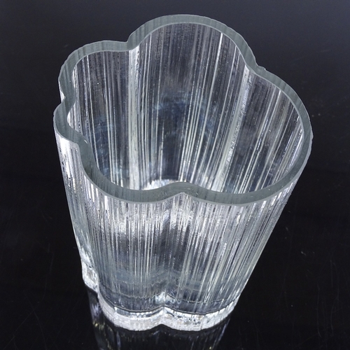 93 - Iittala Finland, Alpina glass vase, designed by Tapio Wirkkala, height 17cm