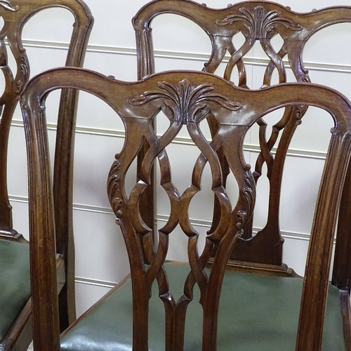 252 - 6 Chippendale style mahogany dining chairs