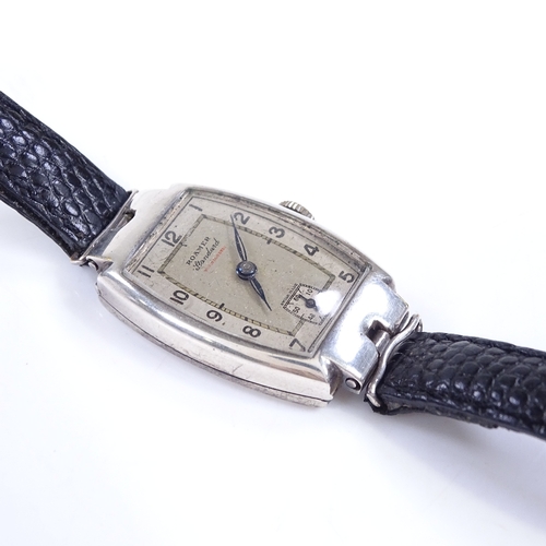 320 - ROAMER - a Deco steel-cased mechanical Standard wristwatch, Arabic numerals and subsidiary seconds d... 