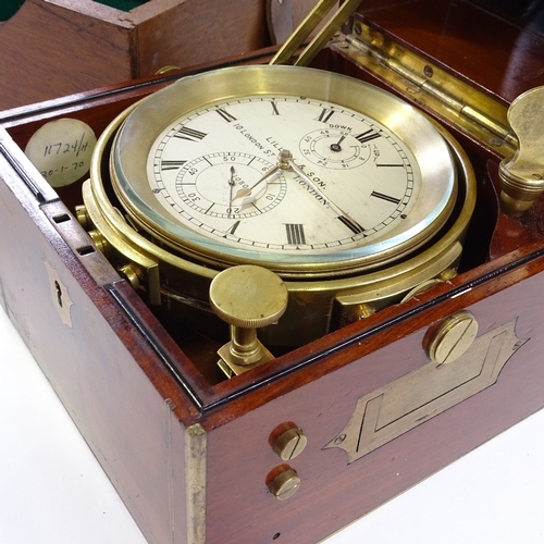 348 - A fine quality 19th century 2-day marine chronometer by Lilley & Son of London, circa 1895, the 10cm... 