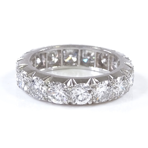 380 - A platinum and diamond full eternity ring, set with 16 round brilliant-cut diamonds, each approx 0.2... 