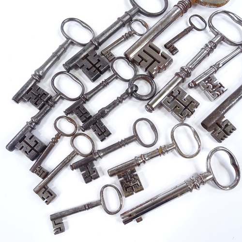 31 - A collection of ornate Victorian steel keys