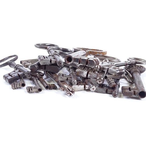 31 - A collection of ornate Victorian steel keys