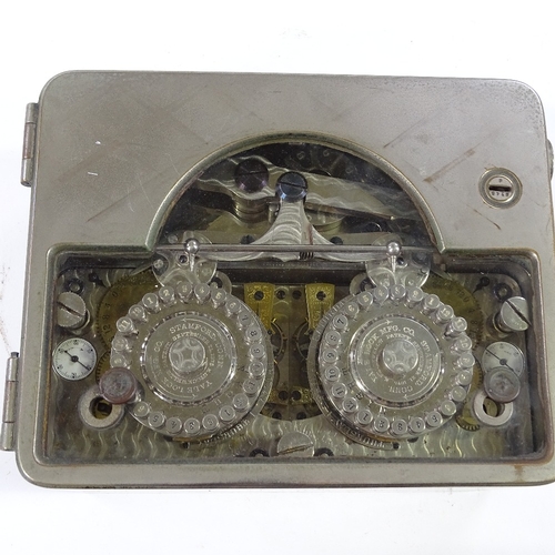 38 - A fine quality time lock mechanism for a commercial safe, by E Howard & Co of Boston, locks stamped ... 