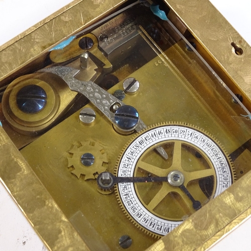 41 - A time lock mechanism for a commercial safe, by Sargent & Greenleaf, with brass movement and enamel ... 