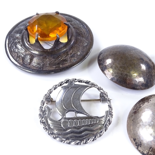 823 - Various silver jewellery, including Scottish and Viking style