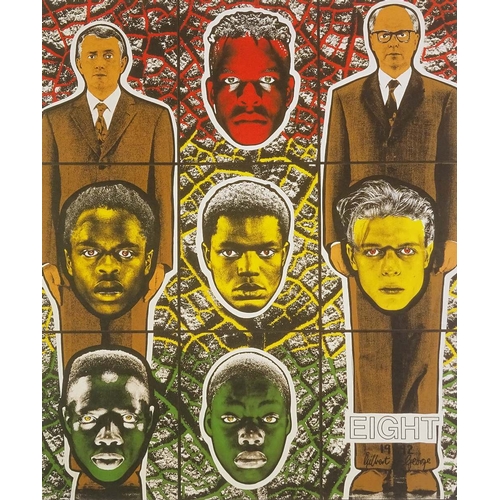 1375 - Gilbert and George, print, eight (China Pictures series) and Seen (Cosmological Pictures series), im... 