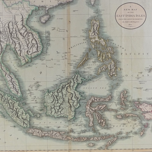 1382 - John Cary, hand coloured map, the East India Isles, 1801, 20