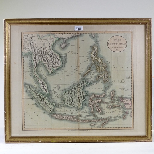 1382 - John Cary, hand coloured map, the East India Isles, 1801, 20