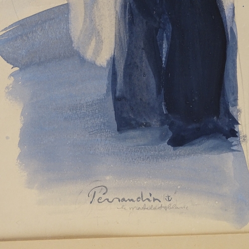 1388 - Paul Perraudin, watercolour, study of a sailor, 1940, 25