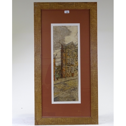 1396 - Jean Howell, watercolour, Robert Tressell's House Hastings, signed, 24