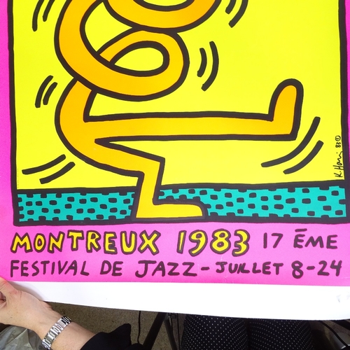 1397 - Keith Haring, original poster print for the Montreux 1983 Jazz Festival, signed in the image