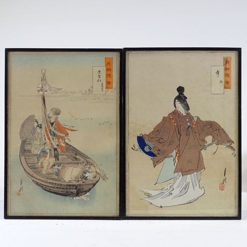 1398 - Ogata Gekko Zuihitsu (Japanese 1859 - 1920), set of 4 woodblock prints, 13