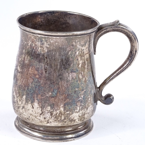 852 - A George II silver half pint mug, of tapered baluster form, by Francis Spilsbury I, hallmarks London... 