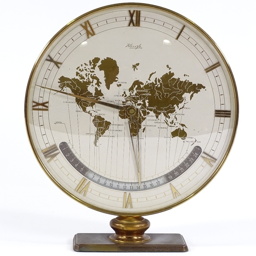12 - A 1950s Kienzle mechanical world clock, working order, height 30cm