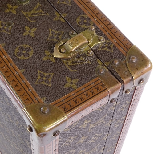 3 - A Vintage Louis Vuitton monogram suitcase, with brass fittings and original leather handle, 50cm x 3... 