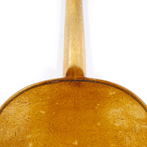 67 - A early 20th century violin by Albert Claudot, Luthier Dijon, dated 1937, body length 35.5cm (14