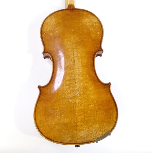 67 - A early 20th century violin by Albert Claudot, Luthier Dijon, dated 1937, body length 35.5cm (14