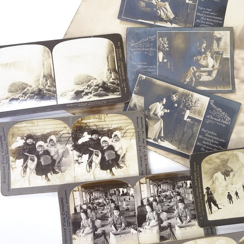 74 - A collection of 19th century stereoscopic travel cards, including Japan, Canada and USA, together wi... 