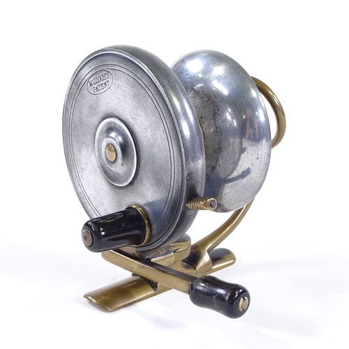 166 - Malloch's patent brass-mounted fishing reel