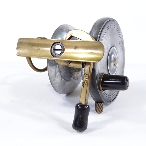 166 - Malloch's patent brass-mounted fishing reel