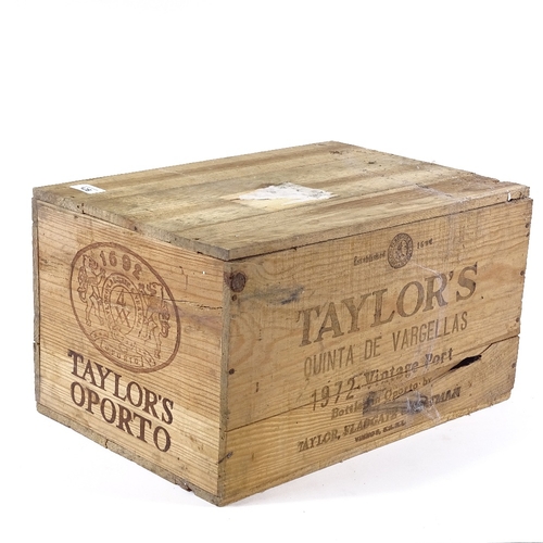 176 - 12 bottles of Taylor's 1972 Vintage Port, original unopened wooden box
