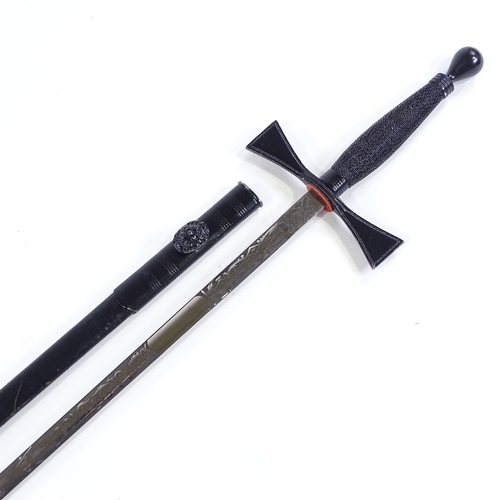 183 - A Wilkinson Masonic ceremonial sword and scabbard with etched blade