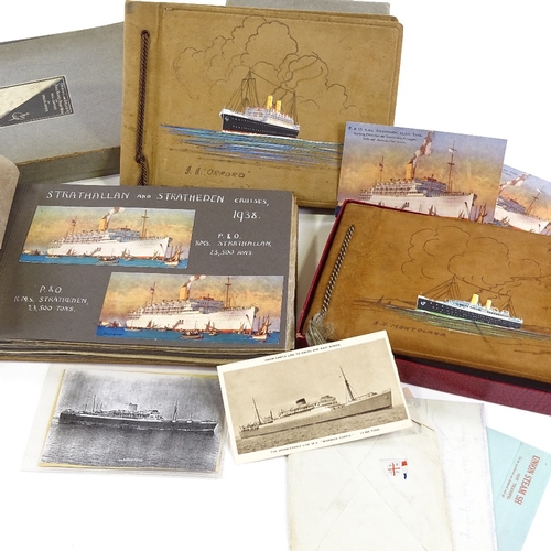 197 - 3 albums of photographs depicting SS Stratheden, SS Orford, and SS Montclare