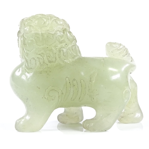 206 - A Chinese carved jade Dog of Fo, length 6cm