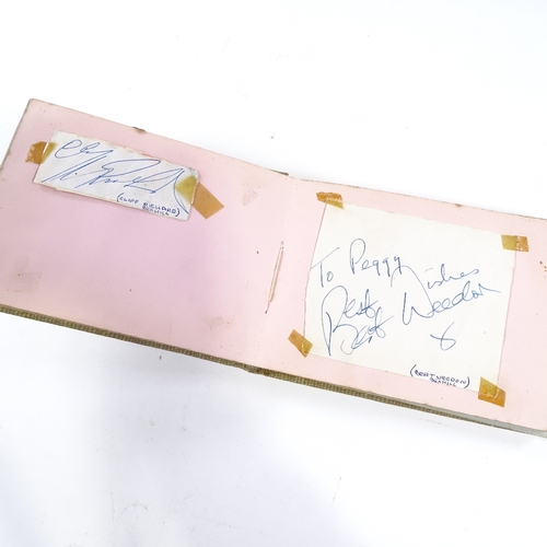 217 - A 1960s autograph album, including Cliff Richard and Billy Fury