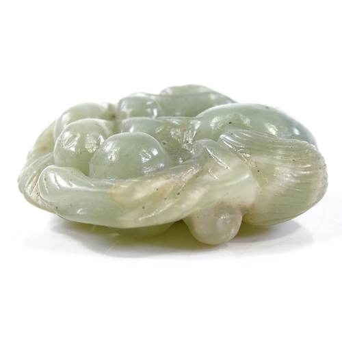 246 - A Chinese relief carved jade pendant, length 5cm