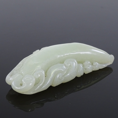 249 - A Chinese carved jade fruit, length 7cm